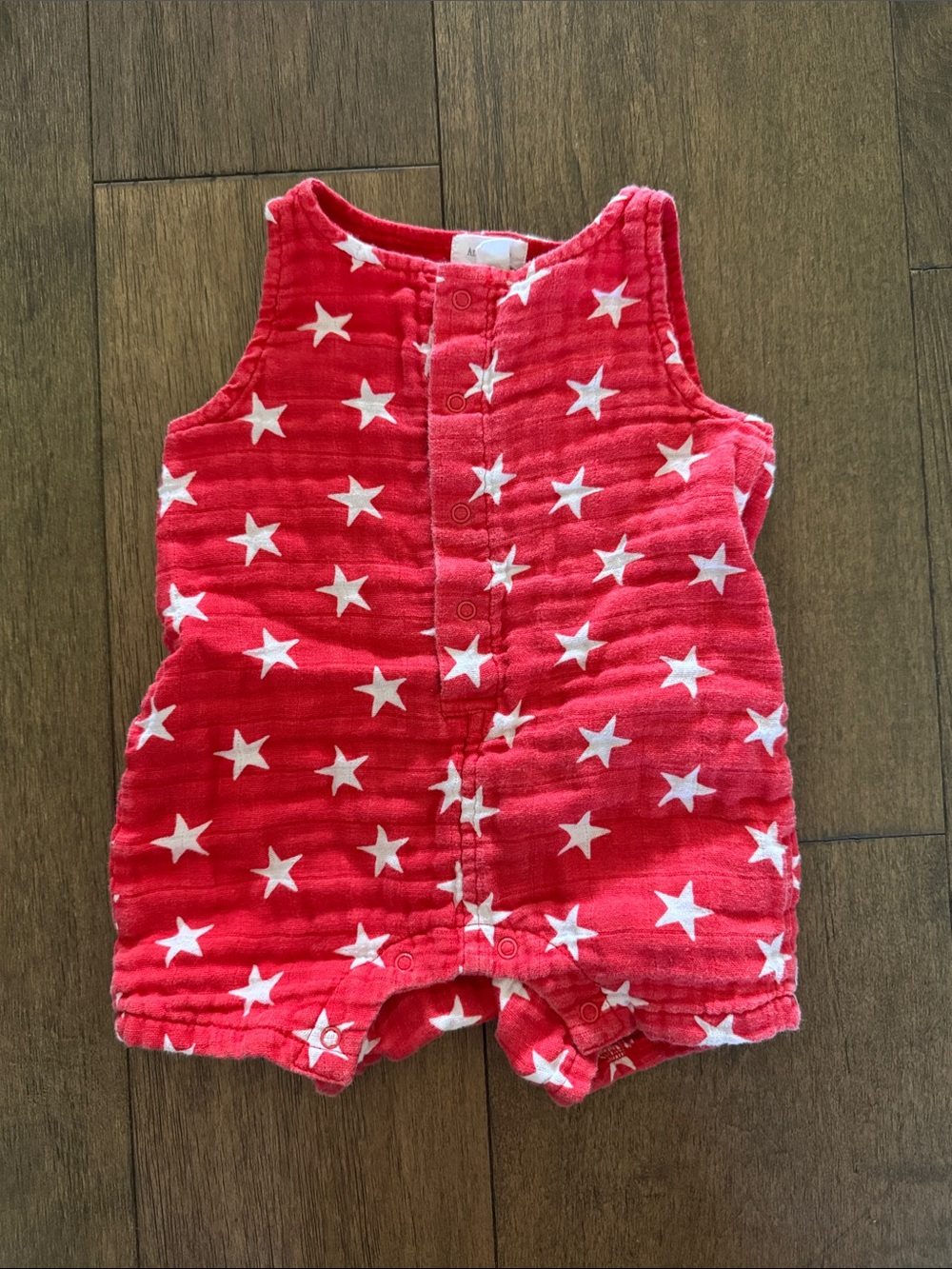 Angel Dear - Red Star Print Baby Romper